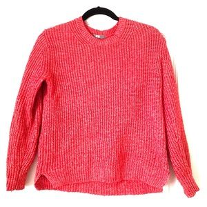 Uniqlo Middle Gauge Knit Crew Neck Orange Sweater